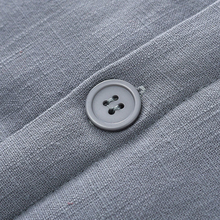 Buddha Stones Winter Herren Froschknopf Tang Anzug Leinen Baumwolle Fleece gefüttert Jacke Hemd mit Taschen - image 6