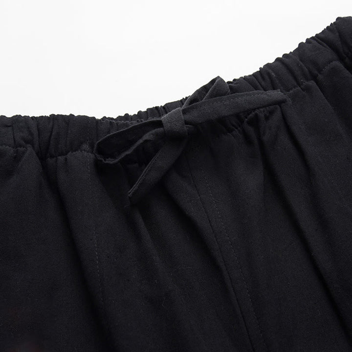 Buddha Stones 2-teiliges Herbst-Tang-Anzug-Set für Herren mit Froschknöpfen aus Baumwolle, langärmelig, Hemd und Hose - image 10