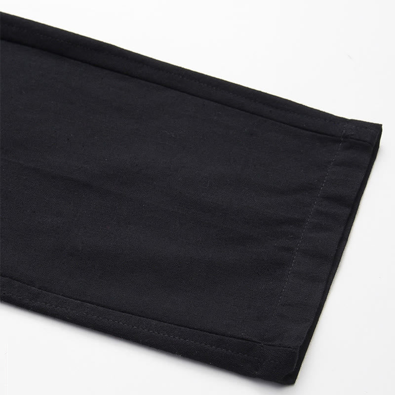 Buddha Stones 2-teiliges Herbst-Tang-Anzug-Set für Herren mit Froschknöpfen aus Baumwolle, langärmelig, Hemd und Hose - image 11