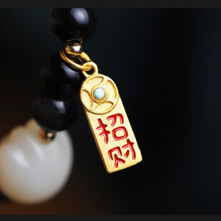 Buddha Stones, schwarzer Obsidian, Katzenpfote, Bodhi-Samen, Glücksbringer, Reinigungsarmband - image 13