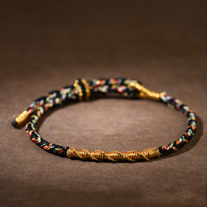 Buddha Stones, handgefertigt, chinesisches Sternzeichen, Geburts-Buddha, Glücks- und Kraftarmband aus geflochtenem Seil