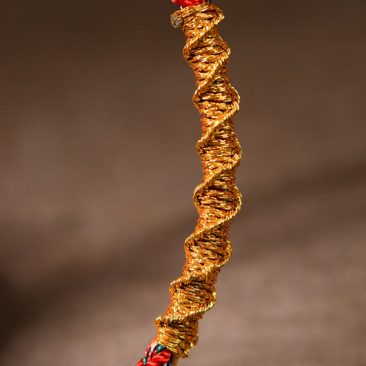 Buddha Stones, handgefertigt, chinesisches Sternzeichen, Geburts-Buddha, Glücks- und Kraftarmband aus geflochtenem Seil