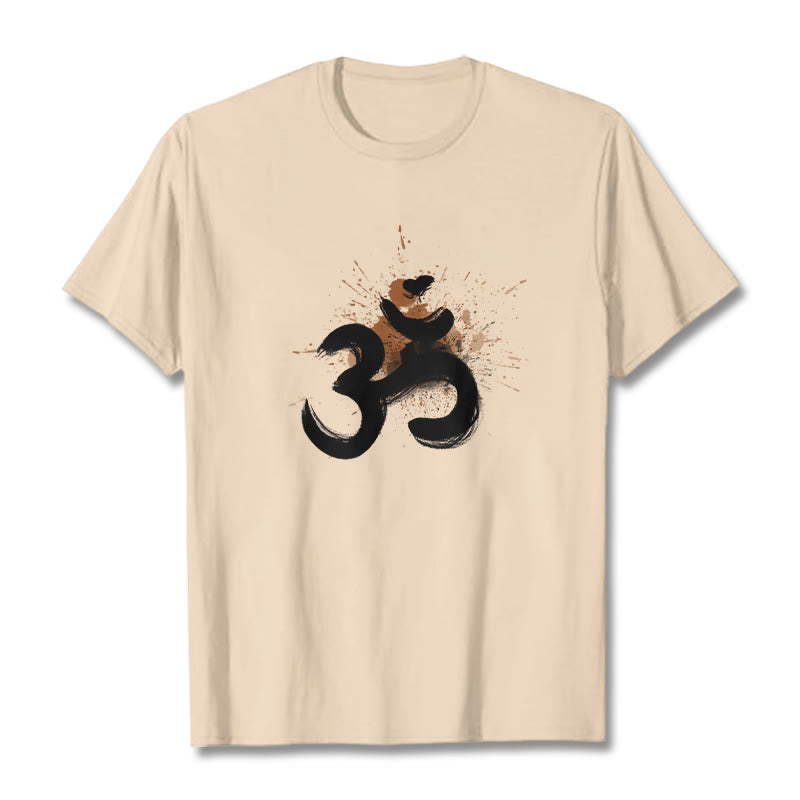 Buddha Stones OM Sanskrit Design Baumwolle T-Shirt - Bisque - 2XL - image 12