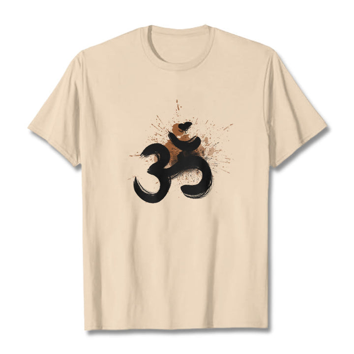 Buddha Stones OM Sanskrit Design Baumwolle T-Shirt - Bisque - 2XL - image 12