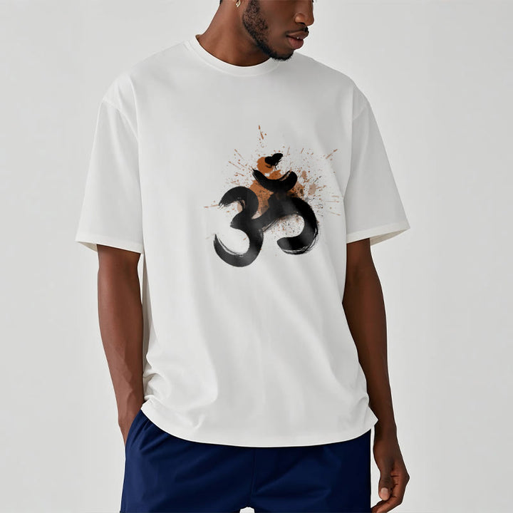 Buddha Stones OM Sanskrit Design Baumwolle T-Shirt - image 2
