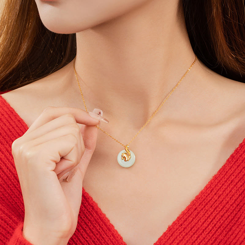 Buddha Stones, chinesisches Sternzeichen, Hetian-Jade, 925er Sterlingsilber, Halskette mit Anhänger - image 23