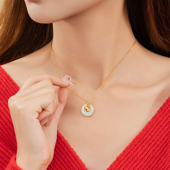 Buddha Stones, chinesisches Sternzeichen, Hetian-Jade, 925er Sterlingsilber, Halskette mit Anhänger - image 23