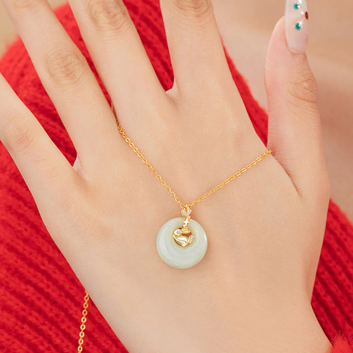 Buddha Stones, chinesisches Sternzeichen, Hetian-Jade, 925er Sterlingsilber, Halskette mit Anhänger - image 16