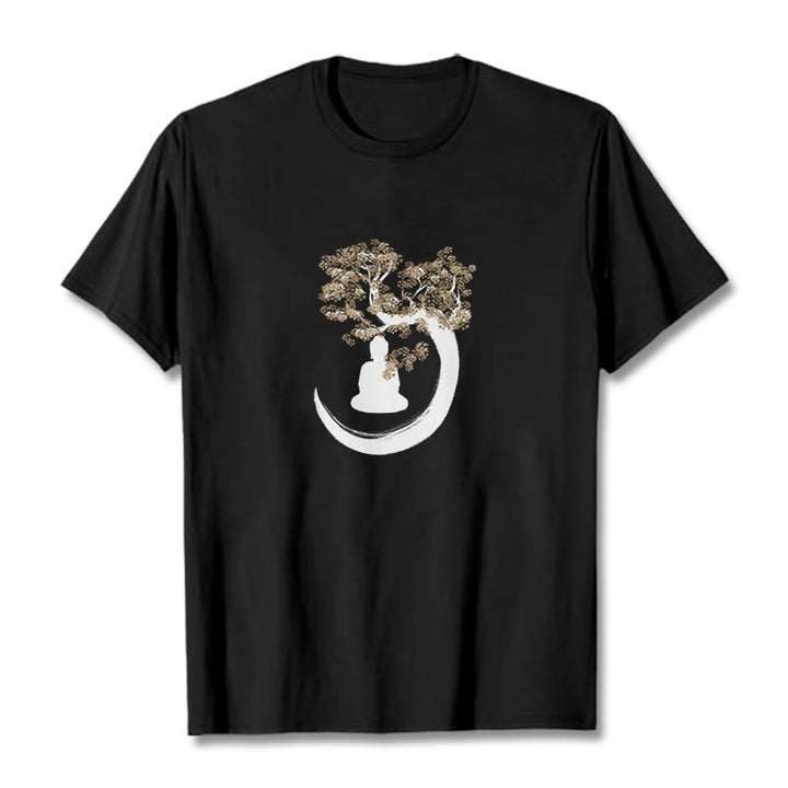 Buddha Stones Buddha sitzt unter dem Baum Baumwolle T-Shirt - image 16