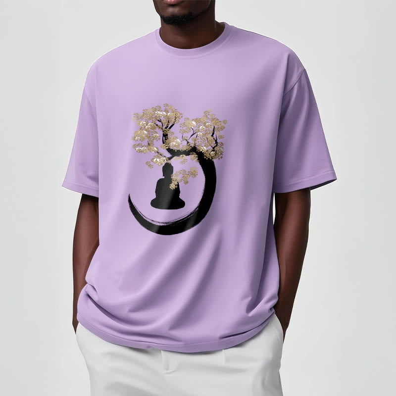 Buddha Stones Buddha sitzt unter dem Baum Baumwolle T-Shirt - image 13