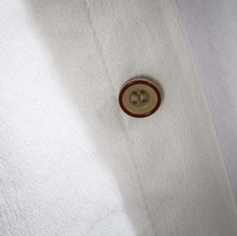 Buddha Stones Lässiges, einfarbiges Herrenhemd mit Dreiviertelärmeln und Knopfleiste vorne - image 5