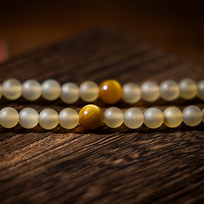 Buddha Stones Tibet 108 Mala Perlen Chinesisches Sternzeichen Natal Buddha Natürliches Schafhorn Reichtum Armband