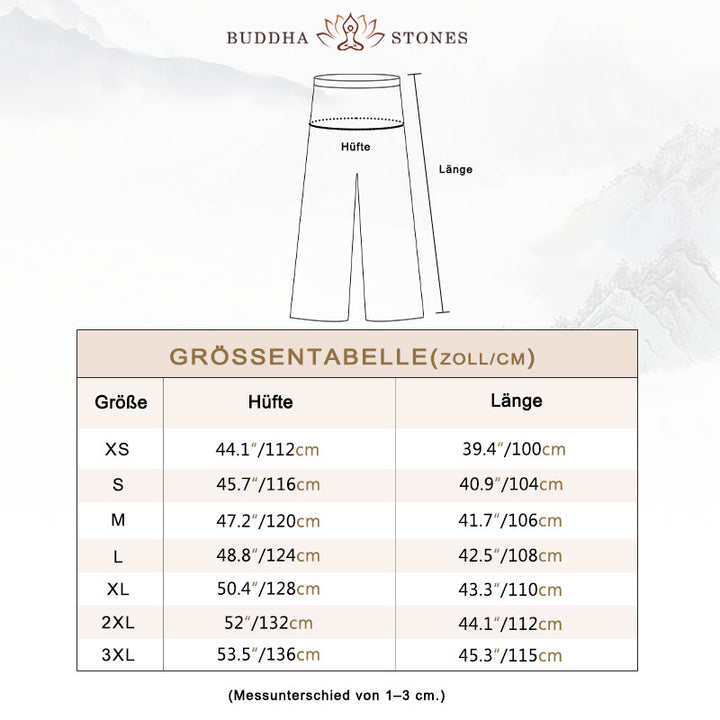 Buddha Stones Sommer Unisex Elastischer Bund Tai Chi Qigong Praxis Atmungsaktive Baumwolle Leinen Hosen mit Taschen - image 5