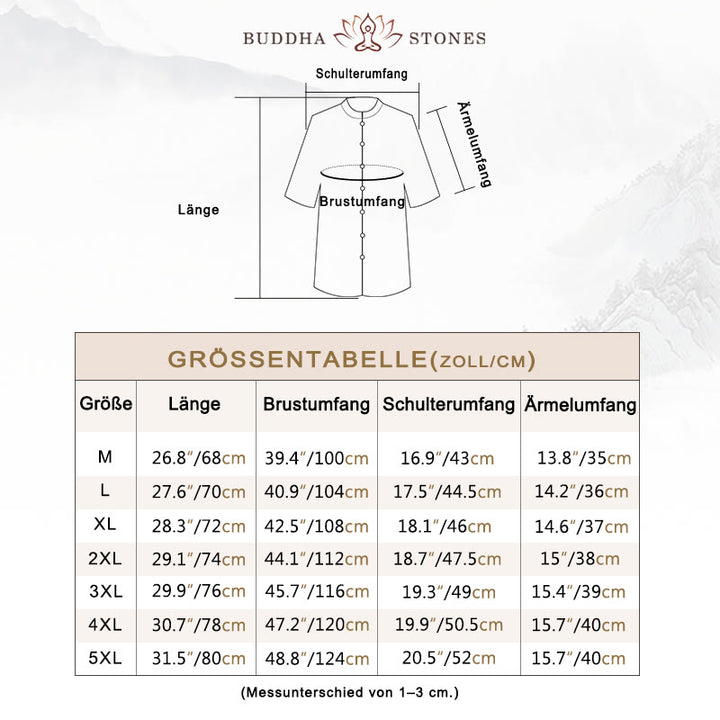 Buddha Stones einfarbiges Herren-Halbarm-Baumwollhemd - image 6