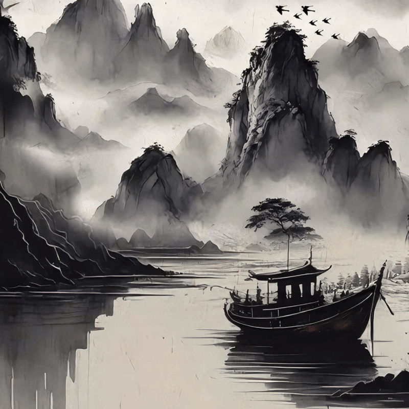 Buddha Stones Splash-Tinte Landschaftsmalerei Print Fitness Leggings Damen Yogahose - image 2