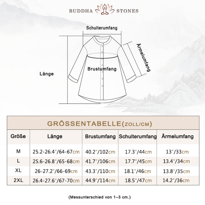 Buddha Stones – Einfarbiges Hemd mit Knopfleiste und Dreiviertelärmeln - image 6