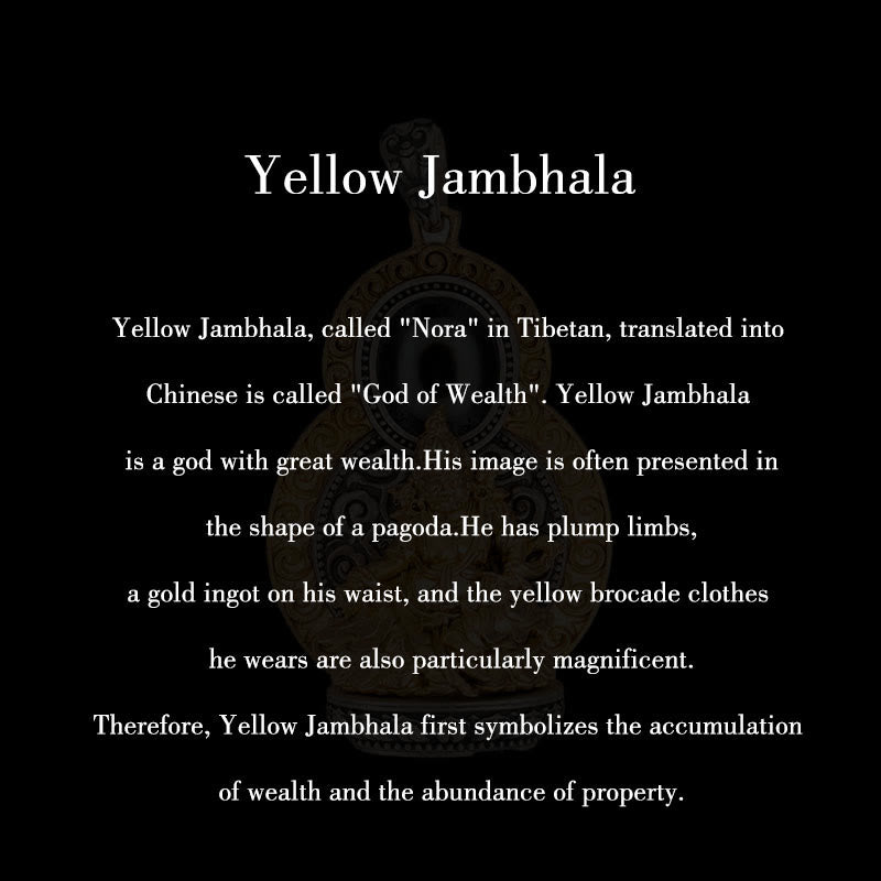 Buddha Stones, 925er Sterlingsilber, tibetisch, gelb, Jambhala, Gott des Reichtums, Dzi-Perle, Om Mani Padme Hum, Glück, Halskettenanhänger - image 11