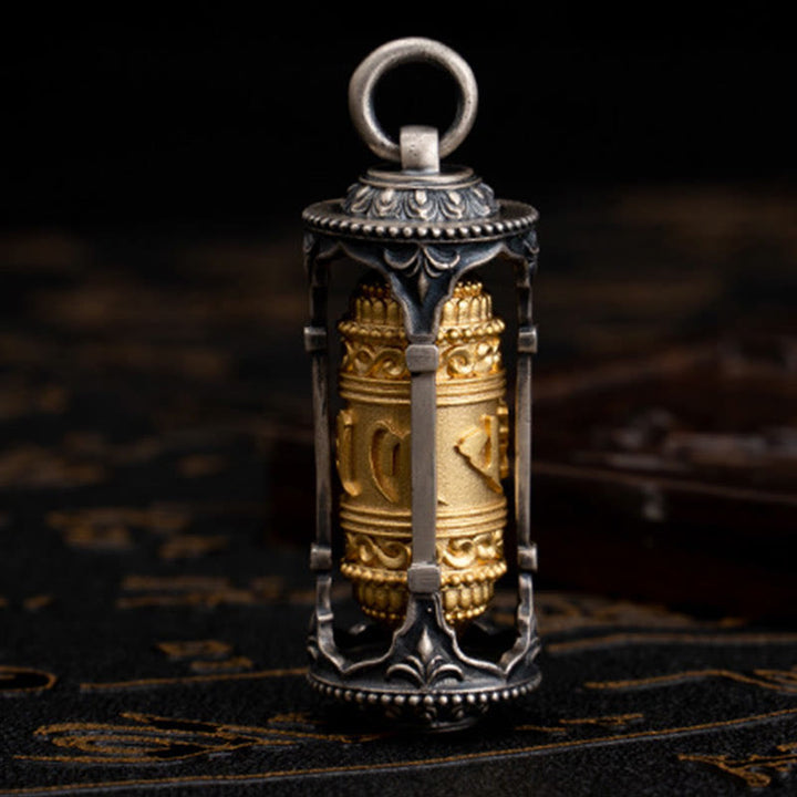 Halskette mit Anhänger „Buddha Stones“ aus 925er Sterlingsilber, tibetische Gebetsmühle „Om Mani Padme Hum“ - image 8