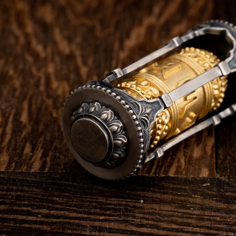 Halskette mit Anhänger „Buddha Stones“ aus 925er Sterlingsilber, tibetische Gebetsmühle „Om Mani Padme Hum“ - image 11