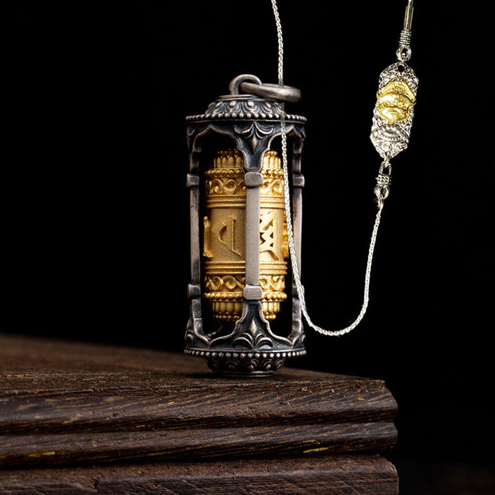 Halskette mit Anhänger „Buddha Stones“ aus 925er Sterlingsilber, tibetische Gebetsmühle „Om Mani Padme Hum“ - Gebetsmühle & 52 cm Kupferkette „Der Herr des Leichenwaldes“ - image 21