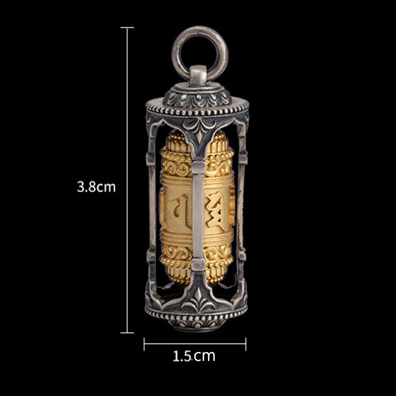 Halskette mit Anhänger „Buddha Stones“ aus 925er Sterlingsilber, tibetische Gebetsmühle „Om Mani Padme Hum“ - image 12