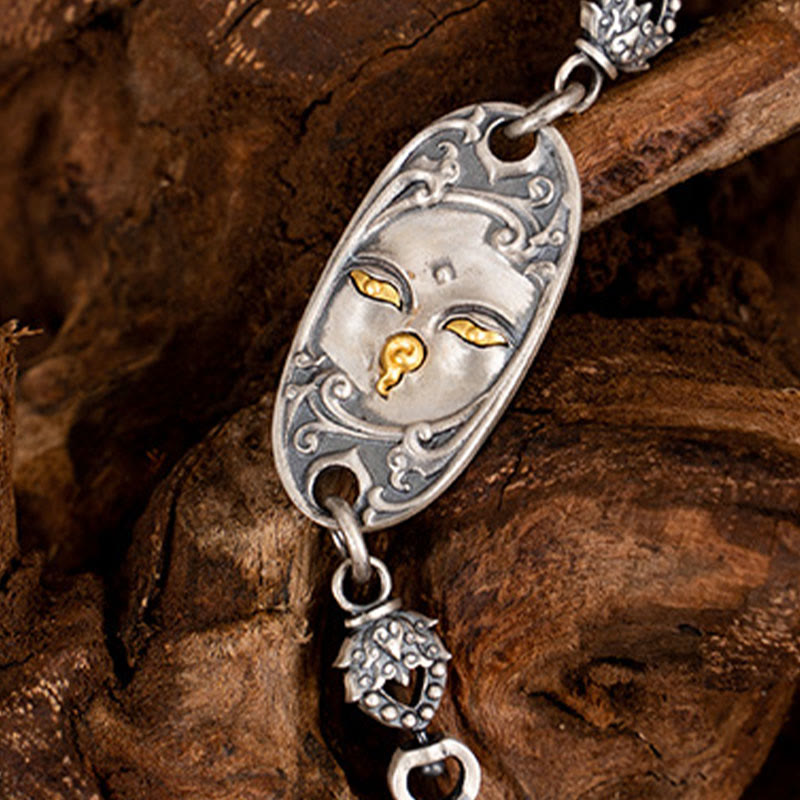 Buddha Stones, 925er Sterlingsilber, tibetische Zakiram, Göttin des Reichtums, Bodhisattva Tara, Om Mani Padme Hum, Schutz, Metallkette, Halskette - image 8