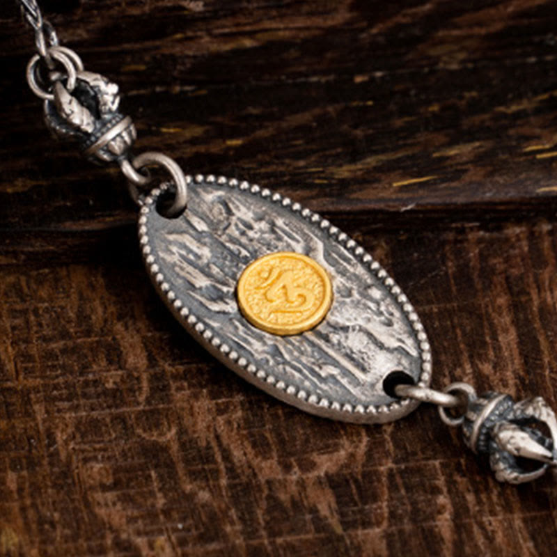 Buddha Stones, 925er Sterlingsilber, tibetische Zakiram, Göttin des Reichtums, Bodhisattva Tara, Om Mani Padme Hum, Schutz, Metallkette, Halskette - image 5