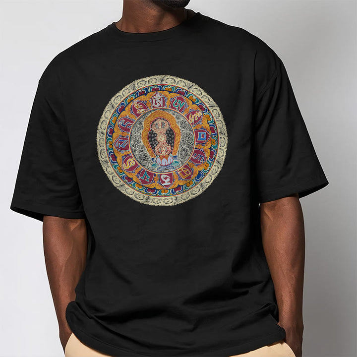 Buddha Stones Dorje Vajra Mandala Buddha Baumwolle T-shirt - image 6