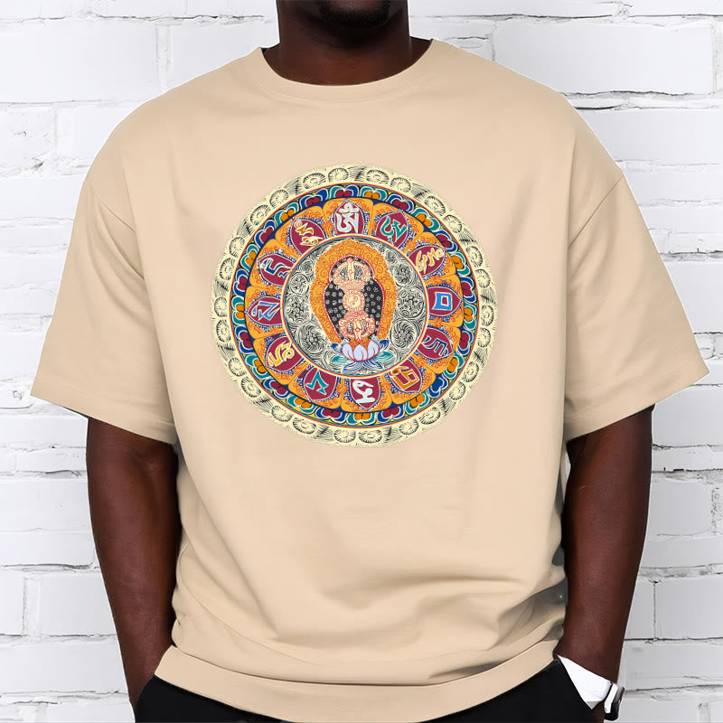 Buddha Stones Dorje Vajra Mandala Buddha Baumwolle T-shirt - image 2