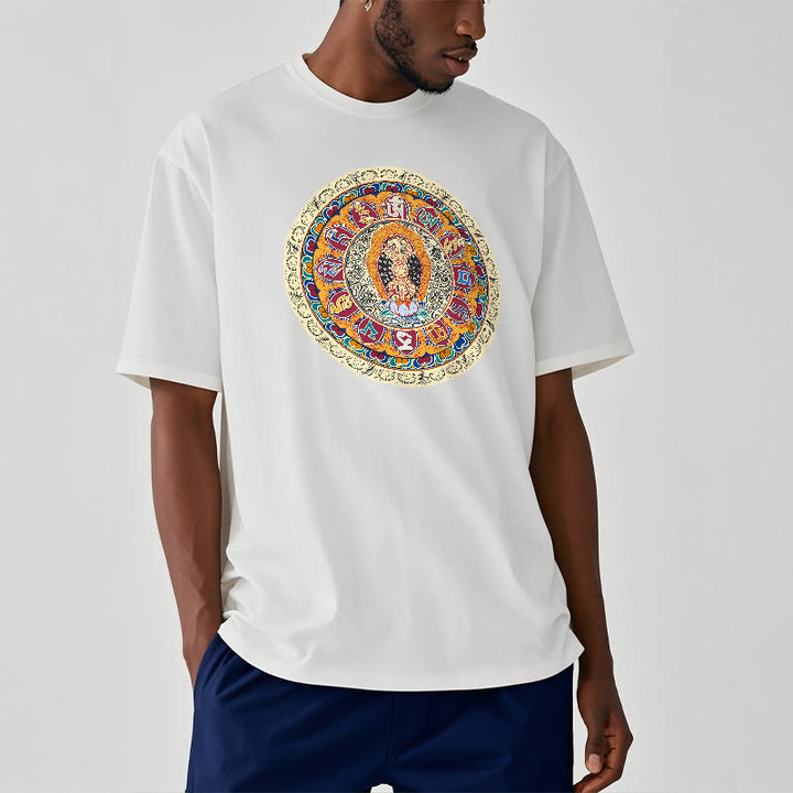 Buddha Stones Dorje Vajra Mandala Buddha Baumwolle T-shirt - image 13