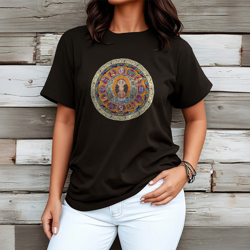 Buddha Stones Dorje Vajra Mandala Buddha Baumwolle T-shirt - image 4