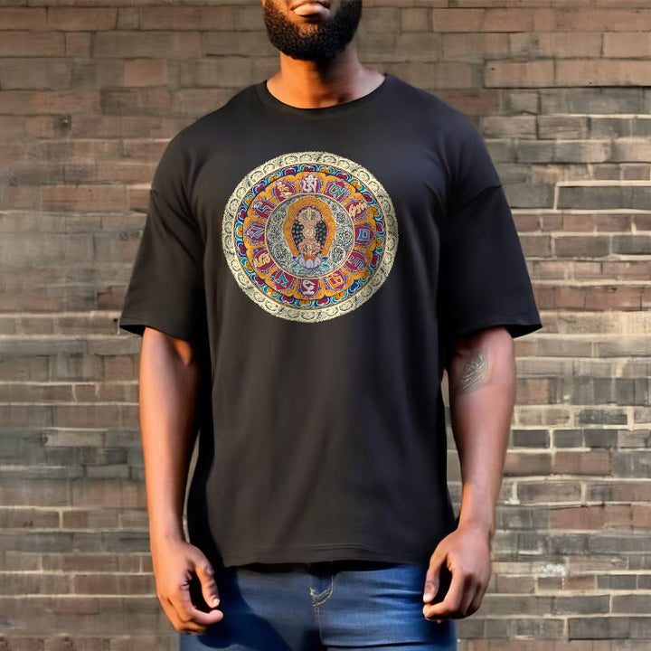 Buddha Stones Dorje Vajra Mandala Buddha Baumwolle T-shirt - image 5