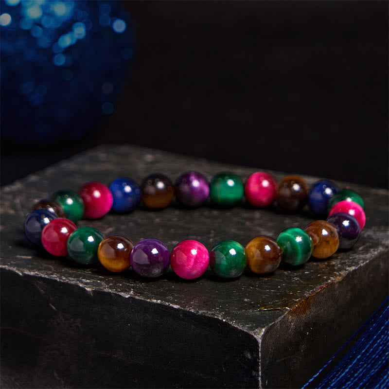 Buddha Stones Verschiedene Tigerauge Vertrauensarmband