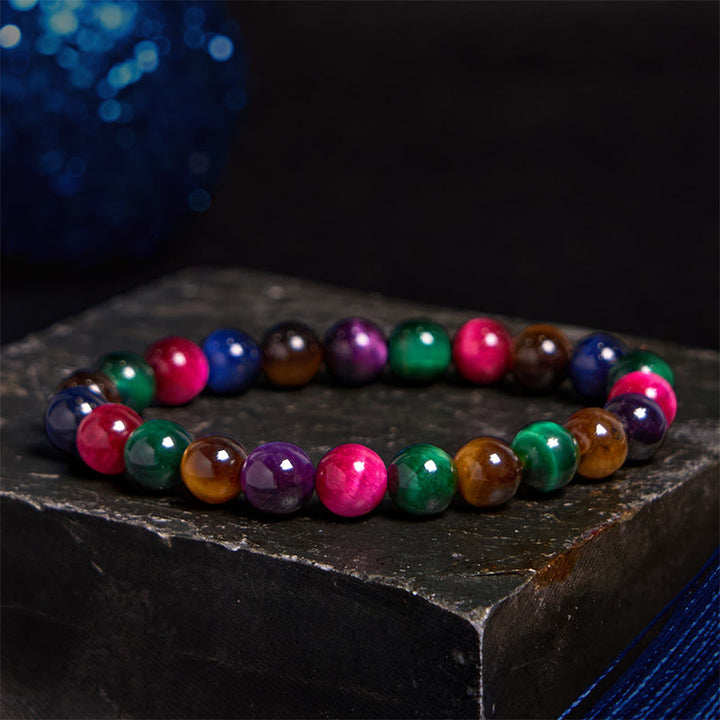 Buddha Stones Verschiedene Tigerauge Vertrauensarmband