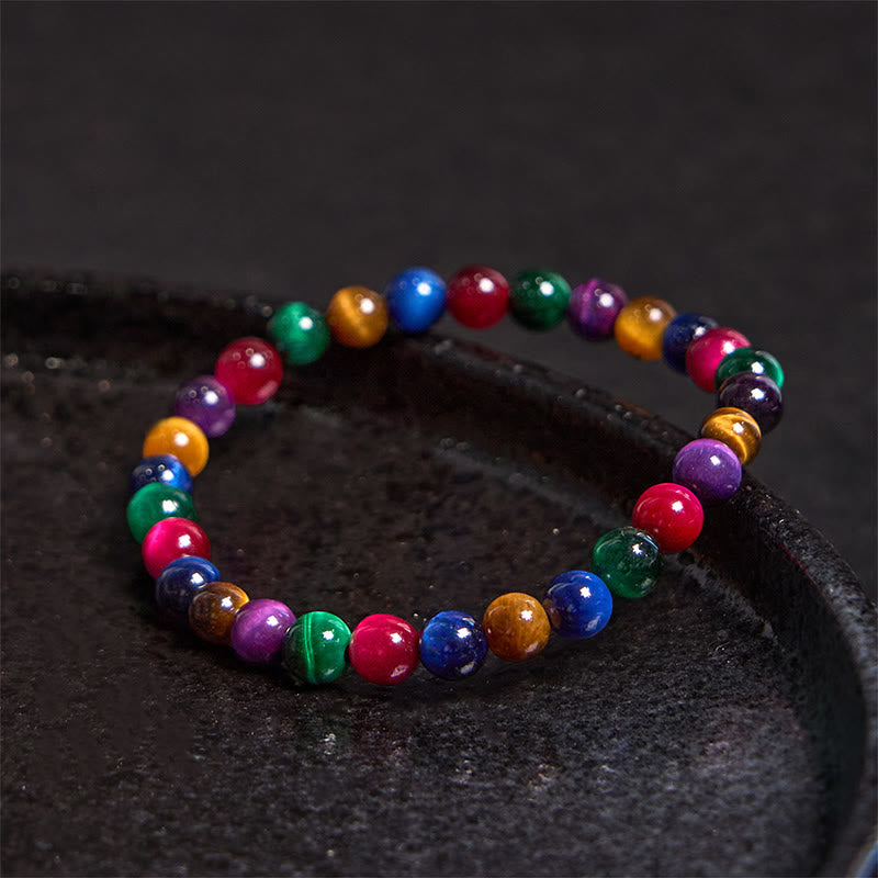 Buddha Stones Verschiedene Tigerauge Vertrauensarmband