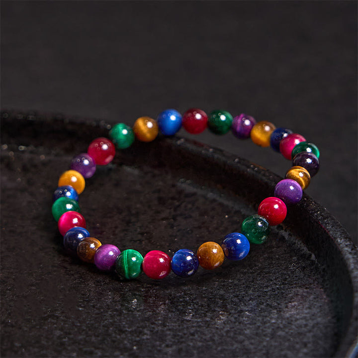 Buddha Stones Verschiedene Tigerauge Vertrauensarmband