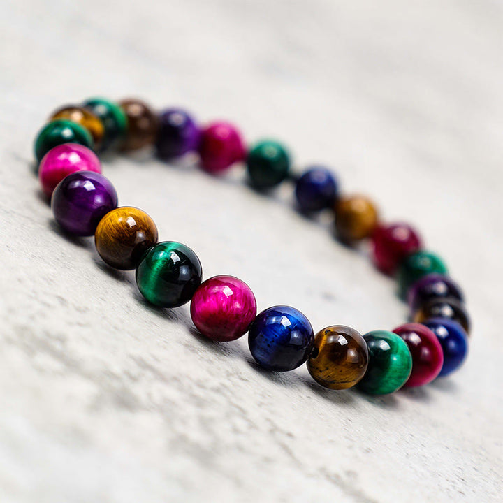 Buddha Stones Verschiedene Tigerauge Vertrauensarmband