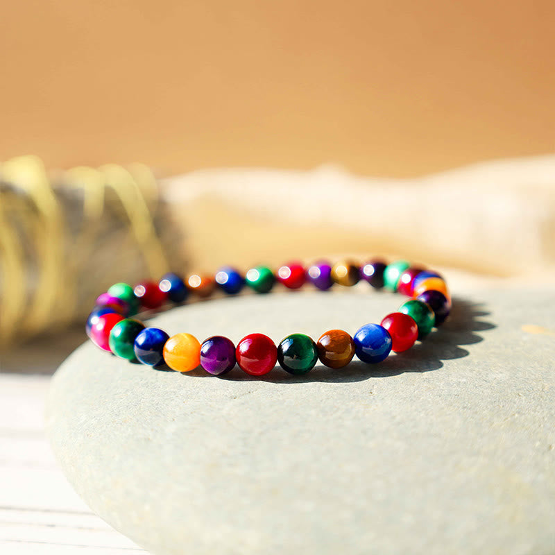 Buddha Stones Verschiedene Tigerauge Vertrauensarmband