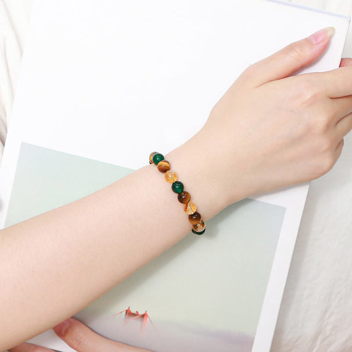 Buddha Stones Verschiedene Tigerauge Vertrauensarmband