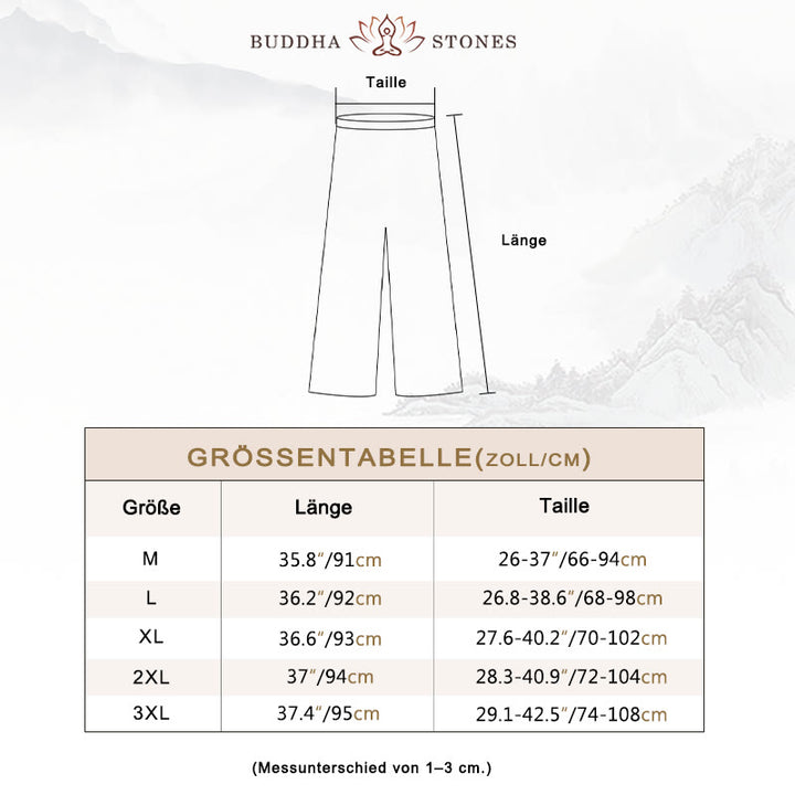 Buddha Stones 2-teiliges Set mit Dreiviertelärmeln, Langarmhemd und Hose mit weitem Bein, Meditationskleidung aus Baumwolle und Leinen für Damen - image 5