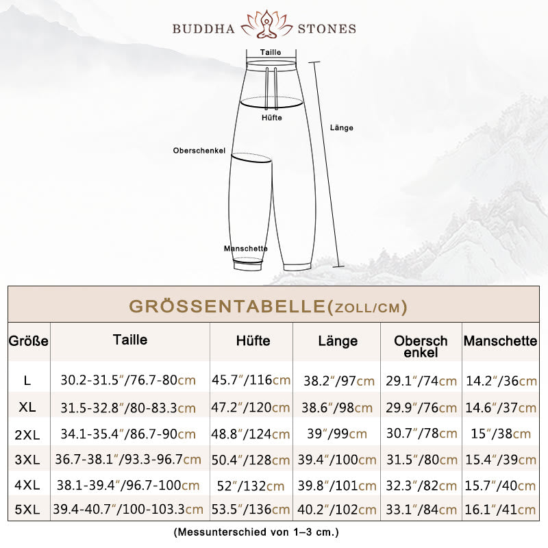 Buddha Stones Herbst Winter Herren Kordelzug Cord Haremshose mit Taschen - image 6