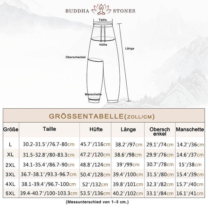 Buddha Stones Herbst Winter Herren Kordelzug Cord Haremshose mit Taschen - image 6