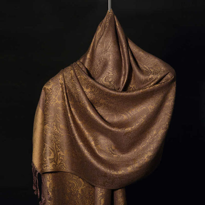 Buddha Stones, tibetischer Cashew-Jacquard-Schal mit Quasten, Frühling, Herbst, Winter, warm, gemütlich, Schal, Wickeltuch - image 4