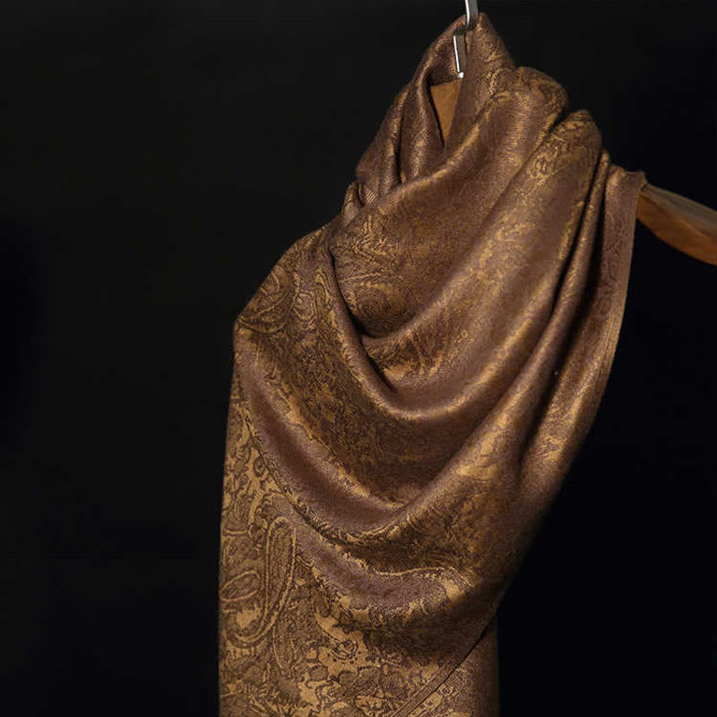 Buddha Stones, tibetischer Cashew-Jacquard-Schal mit Quasten, Frühling, Herbst, Winter, warm, gemütlich, Schal, Wickeltuch - image 0