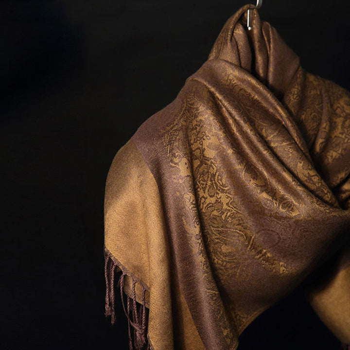 Buddha Stones, tibetischer Cashew-Jacquard-Schal mit Quasten, Frühling, Herbst, Winter, warm, gemütlich, Schal, Wickeltuch - image 5