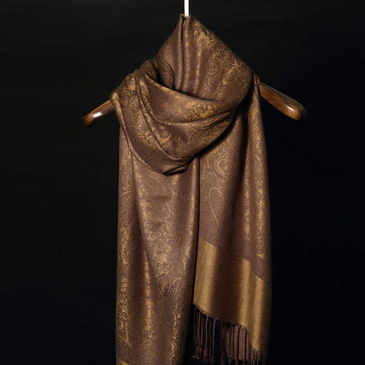 Buddha Stones, tibetischer Cashew-Jacquard-Schal mit Quasten, Frühling, Herbst, Winter, warm, gemütlich, Schal, Wickeltuch - image 2