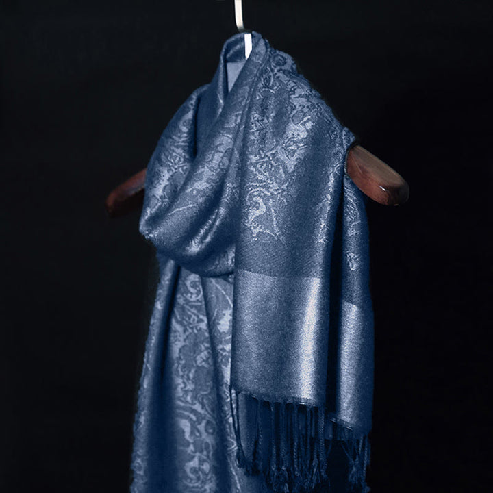 Buddha Stones, tibetischer Cashew-Jacquard-Schal mit Quasten, Frühling, Herbst, Winter, warm, gemütlich, Schal, Wickeltuch - image 12