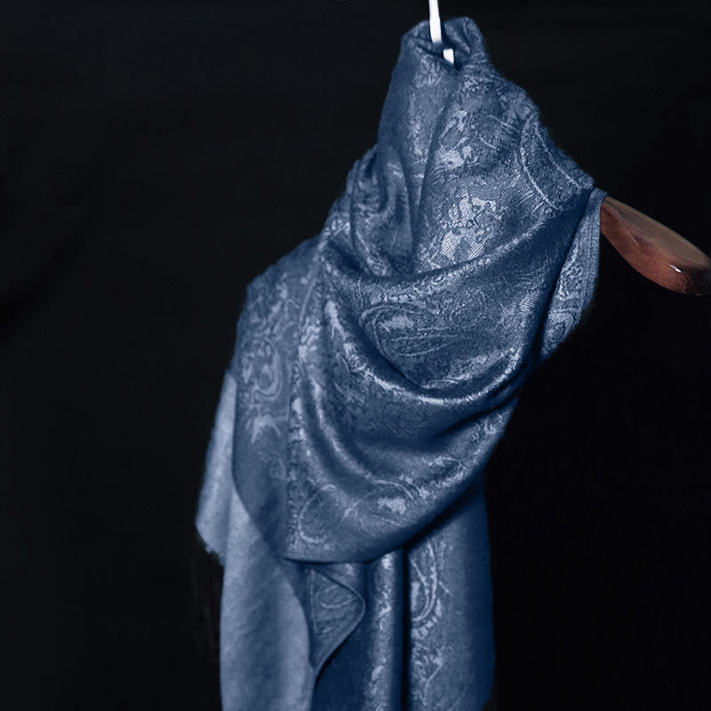 Buddha Stones, tibetischer Cashew-Jacquard-Schal mit Quasten, Frühling, Herbst, Winter, warm, gemütlich, Schal, Wickeltuch - image 11