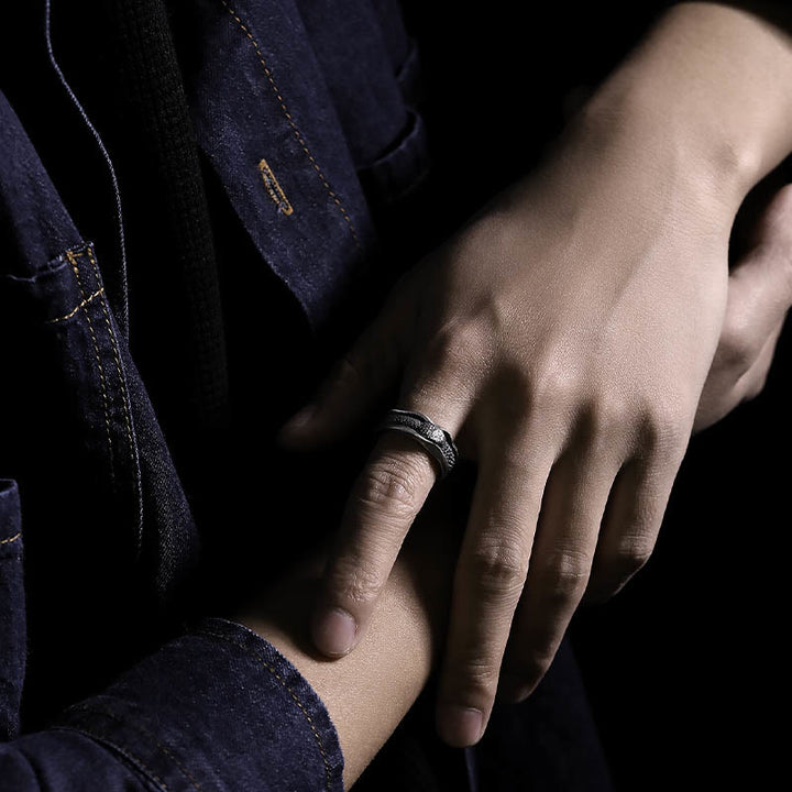 Buddha Stones 999 Sterling Silber Schlangenförmiger Schutzring für das Jahr der Schlange - image 16