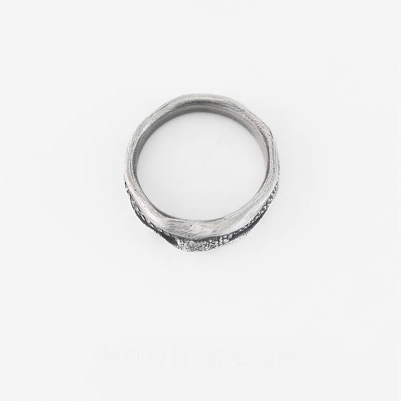 Buddha Stones 999 Sterling Silber Schlangenförmiger Schutzring für das Jahr der Schlange - image 1